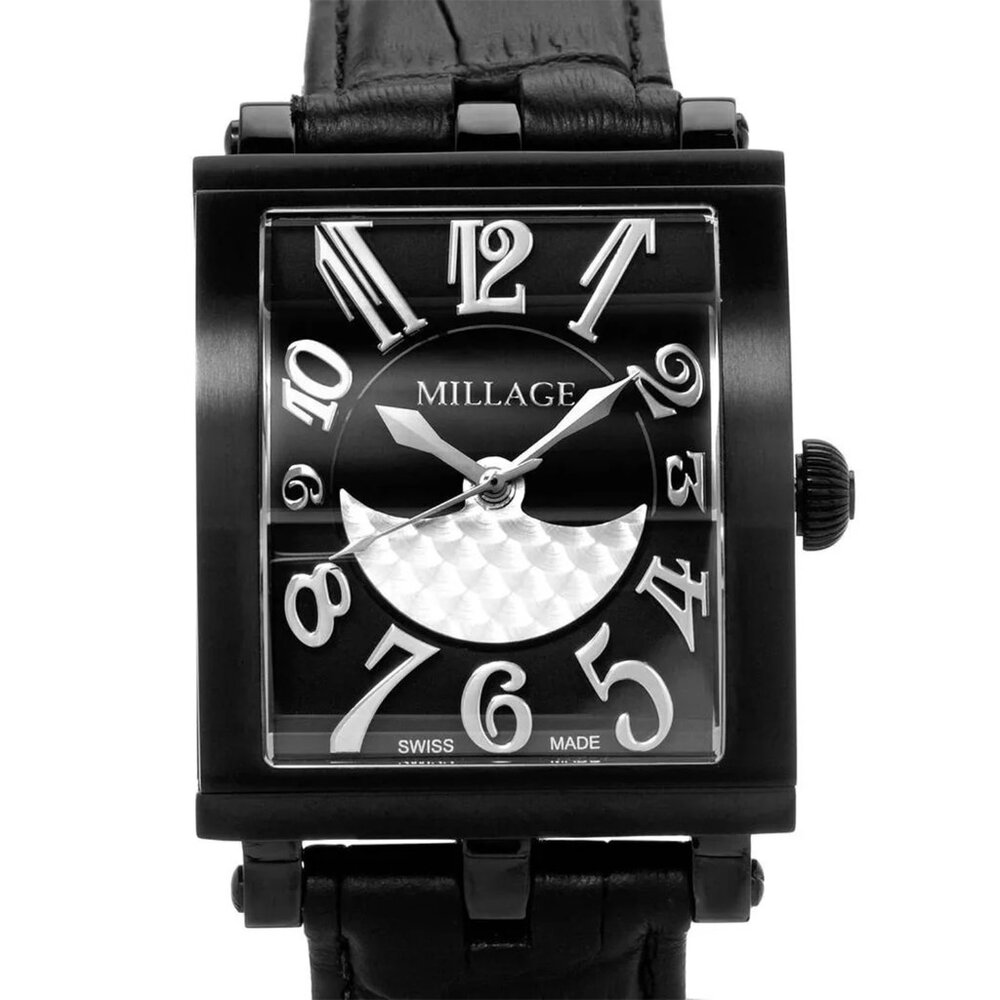 Millage The Evreux Collection Model ML0073-A Black Watch - Swiss Quartz Movement